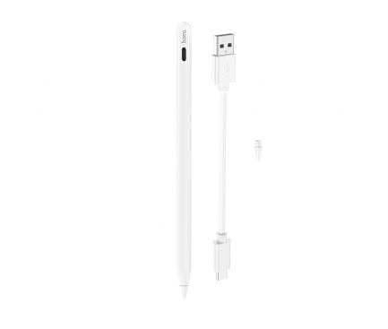 قلم hoco. PENCIL GM112
هو قلم ذكي سعوي مصمم خصيصاً لأجهزة iPad الحديثة، ويوفر ميزات متقدمة مثل دعم راحة اليد وحساسية الميلان. 
الميزات والمواصفات
يتميز قلم hoco. PENCIL طراز GM112 بتصميم أنيق من سبائك الألومنيوم وطلاء مقاوم للخدش، ويزن 75 جرامًا فقط، مما يجعله مريحًا للاستخدام لفترات طويلة. 
التوافق: متوافق مع أجهزة iPad التي تم إصدارها عام 2018 وما بعده.
الميزات الذكية:
دعم راحة اليد (Palm Rejection): تتيح تقنية الحماية من اللمس غير المقصود على الشاشة بالكامل إمكانية الكتابة والرسم بشكل طبيعي دون القلق بشأن لمس الشاشة بيد المستخدم.
حساسية الميلان: يستجيب القلم لزاوية الميلان لمحاكاة تجربة الكتابة والرسم الطبيعية.
امتصاص مغناطيسي: يمكن تثبيت القلم مغناطيسيًا على جانب أجهزة iPad المتوافقة لسهولة التخزين والحمل.
وظيفة "Find My": يدعم ميزة تحديد الموقع (في نطاق 5-10 أمتار) للمساعدة في العثور عليه في حالة فقدانه.
البطارية والشحن
السعة:  بطارية بسعة 130 مللي أمبير في الساعة.
عمر البطارية:  7 ساعات من الاستخدام المتواصل بشحنة كاملة.
وقت الشحن: يتم شحنه بالكامل خلال 30 دقيقة فقط عبر منفذ USB-C.

التواصل واتساب ***********
