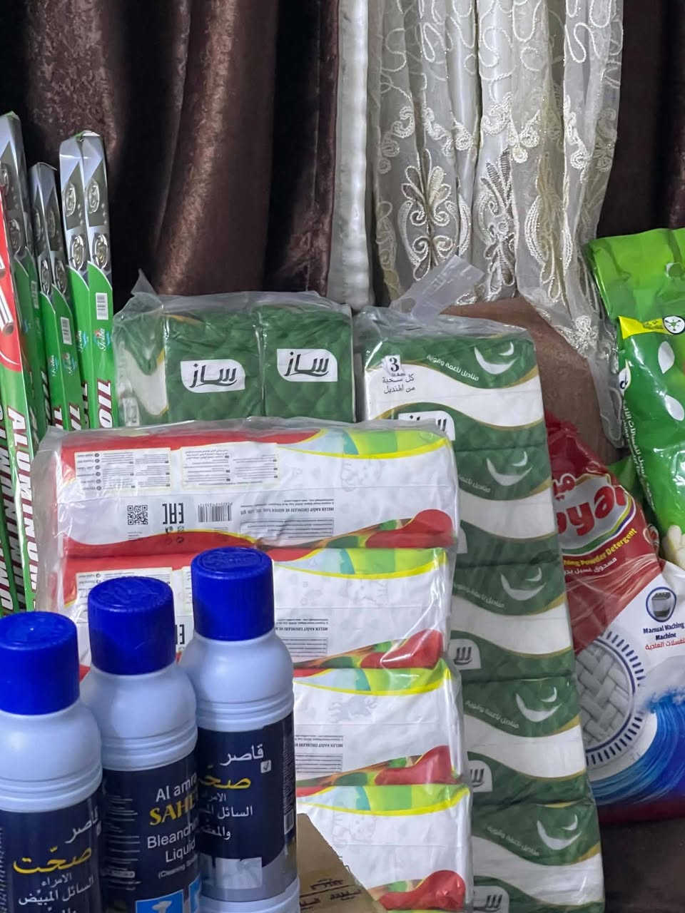 افتتاح معطرات منضفات  يوجد لدينا شامبوات مكيفات زاهي قاصر ديتول فلاش ائ شي يحتاج البيت يوجد لدينا توصيل داخل حمدانيه فقط اليحب يوصي يتصل على هذا رقم ***********
***********

