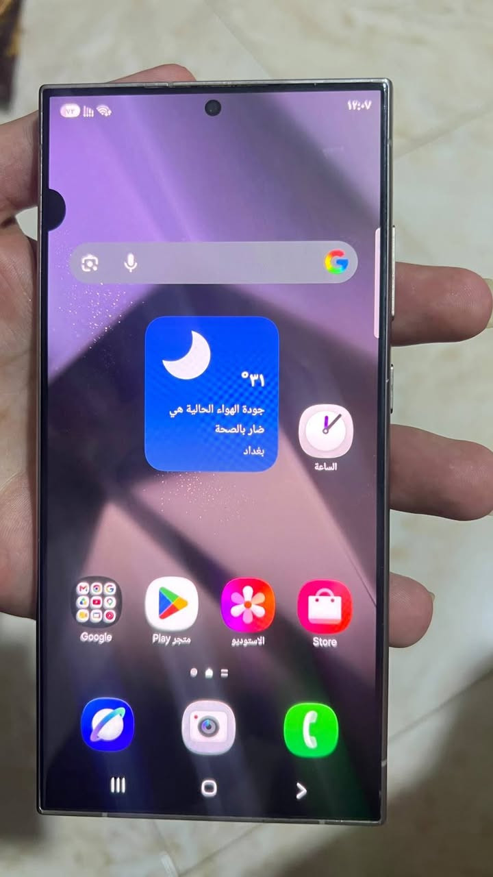 S24الترا 
ذاكرته 256عشوائيه 12 
جهاز ما داخل صيانه  
كلشي موضح بل صور بي نقطه صغيره ما ماثره ع جهاز ولا تكبر ولا تصغر 
هذا رقمي شراي يراسلني وتساب 👇
***********
