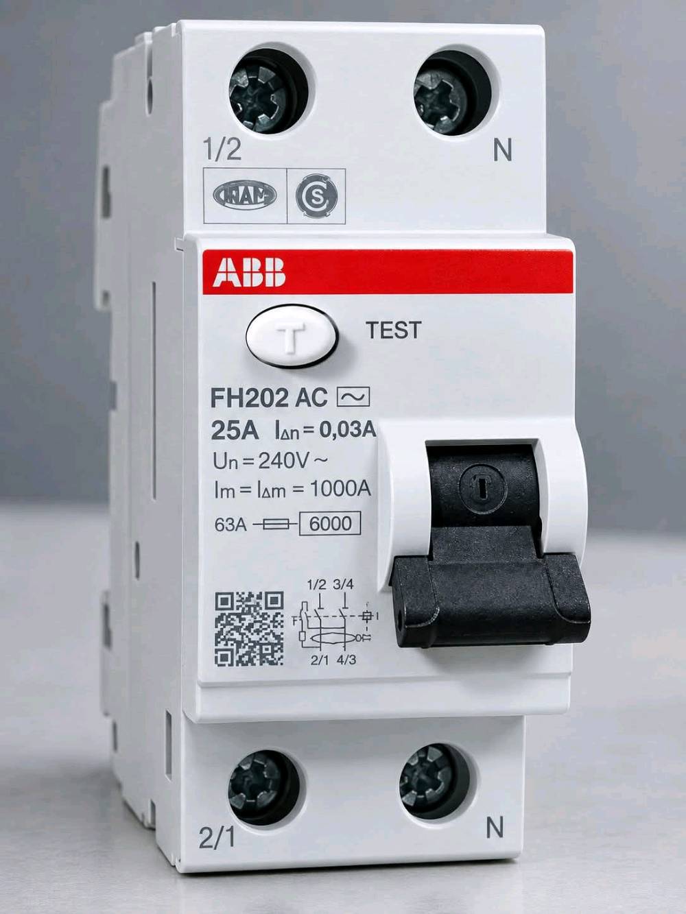 ABB أصلي • ٢٥A ثنائي القطب • حساسية ٣٠mA