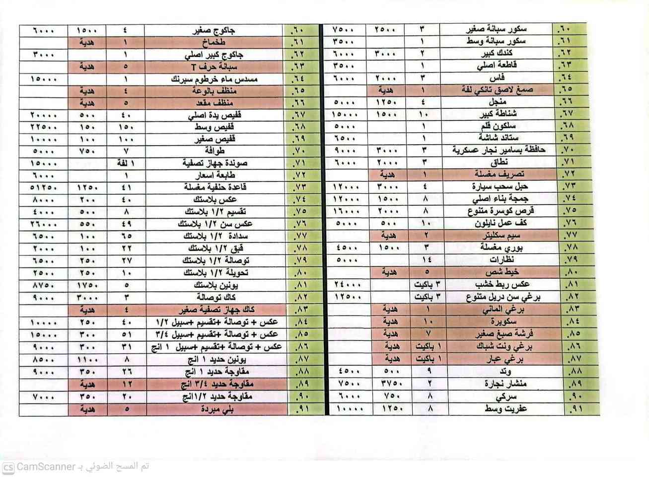 اغراض انشائيه • اسعار قديمة • توصيل مجاني