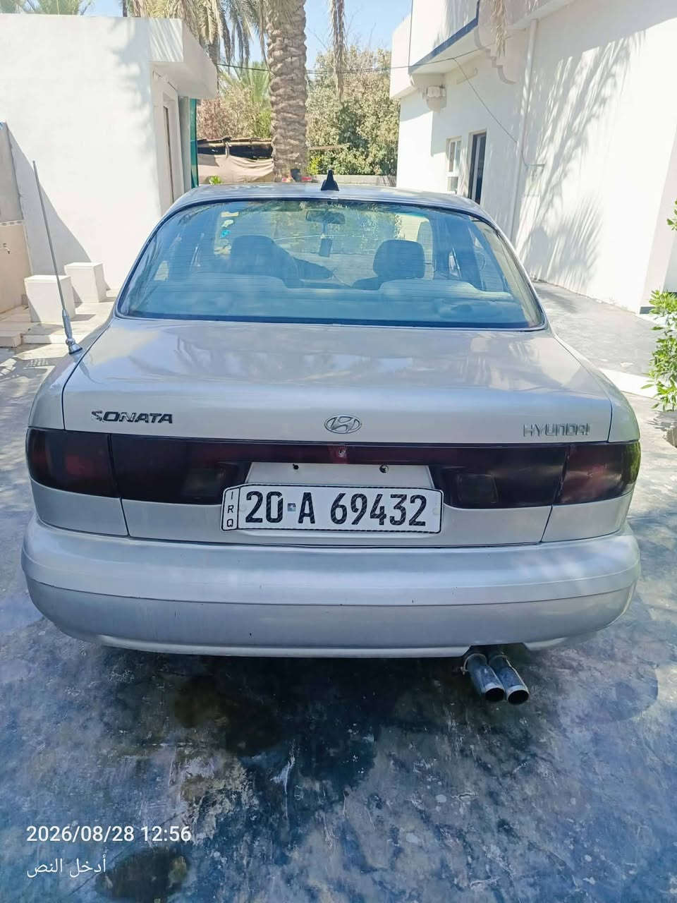 السلام عليكم سيارة سوناتا للبيع موديل 95 رقم ديالى انكليزي العنوان ديالى المقدادية السعر 41وبيهة مجال رقم الهاتف ***********

نص مكتوب في الصور:
- 2026/08/28 12:55
- ادخل النص
- 2026/08/28 12:56
- أدخل النص
- 2026/08/28 12:56 أَدْخِلِ النَّصَّ