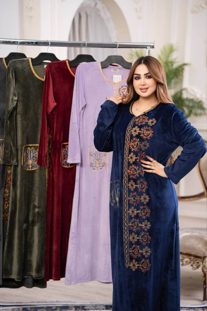 دشداشة نسائي • مخمل سوفت • مقاس L-3XL