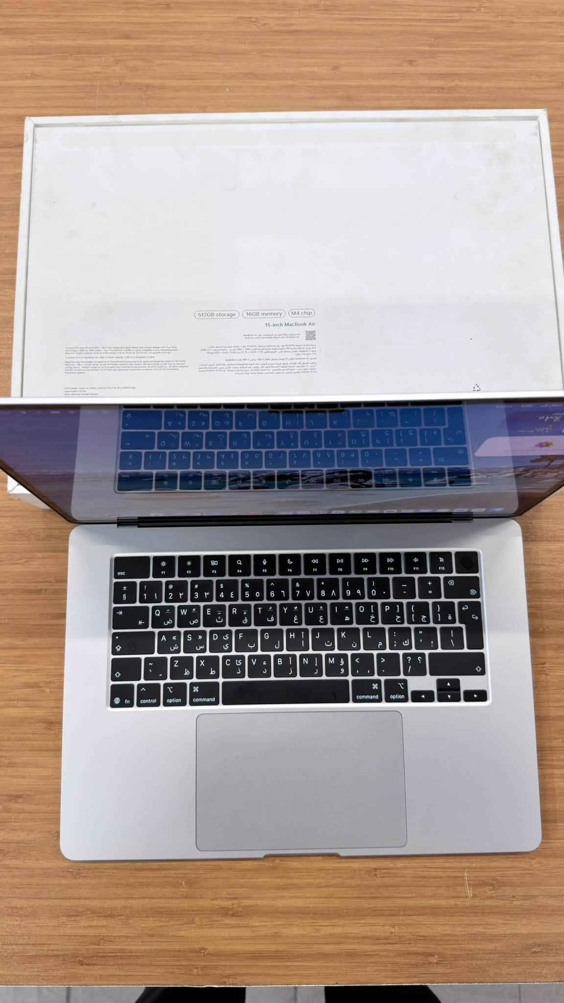 MacBook Air 2025 15”
M4
Ram 16
Hard 512
Clean 100%
Cycles 35
Battery 100%
شرق اوسط 
كامل ملحقات 
1,680,000
كربلاء - حي الحسين
***********
متوفر توصيل

نص مكتوب في الصور:
- سبت، ١٩ أيلول ١٠:٠٥ ص معلومات النظام ملف تعديل نافذة مساعدة معلومات الطُّراز: اسم الجهاز: D865266A78L1PDC0 bq40z651 رمز دفعة الحزمة: رمز دفعة PCB: إصدار البرنامج الثابت: 0b00 التحقق من الجهاز: Od17 التحقق من الخلية: معلومات الشحن: شحن البطارية أدنى من مستوى التحذير: تم الشحن كليًا: الشحن: حالة الشحن (%): معلومات السلامة: عدد الدورات: ۳۸ الحالة: عادي الحد الأقصى للقدرة: ۱۰۰٪ إعدادات طاقة النظام: تيار كهربي متردد: مؤقت إسبات النظام (بالدقائق): مؤقت إسبات القرص (بالدقائق): مؤقت إسبات شاشة العرض (بالدقائق): زر تشغيل الإسبَات: تنبيه على LAN: Hibernate Mode نمط الطاقة المتاحة: منح "تسهيل الوصول إلى الشبكة" الأولوية على "الإسبَات": طاقة الإضاءة: مؤقت إسبات النظام (بالدقائق): مؤقت إسبات القرص (بالدقائق): مؤقت إسبات شاشة العرض (بالدقائق): زر تشغيل الإسبَات: تنبيه على LAN: Hibernate Mode نمط الطاقة المتاحة: منح "تسهيل الوصول إلى الشبكة" الأولوية على "الإسبَات": خفض الإضاءة: تكوين الأجهزة: تم تركيب UPS: لا معلومات شاحن التيار المتردد: متصل: لا الشحن: لا أحداث الطاقة: الأحداث المجدولة التالية: appPID: ۳۸۹ النوع: تنبيه مجدول حسب: com.apple.alarm.user-invisible com.apple.calaccessd.travelEngine.periodicRefreshTimer الوقت: 10:07 19/09 :UserVisible appPID: ۸۸ النوع: تنبيه مجدول حسب: com.apple.alarm.user-invisible com.apple.osanalytics.hardhighengagementtimer الوقت: ٢٠:٥٤ ٢٠٢٦/٩/٢٠ معلومات MacBook Air مكونات الكمبيوتر ATA Bluetooth NVMExpress PCI SAS SATA SPI USB التخزين الشخصيات الذاكرة الصوت الطابعات البطاقة الكاميرا إنشاء الفرص إيثريت تندربولت/USB4 رسومات شاشات عرض قارئ البطاقات قناة الألياف واجهة SCSI المتوازية وحدة التحكم Apple Pay الشبكة المواقع جدار الحماية وحدات التخزين Wi-Fi SmartCards التنبيهات التطبيقات الخطوط السجلَات اللغة والمنطقة الملصقات الفطور أجزاء التفضيلات إطار العمل Rosetta برنامج الطابعة برنامج تم تعطيله تسهيلات الاستخدام خدمات المزامنة دعم Raw عميل تتم إدارته عناصر بدء التشغيل الملفات التعريفية حول MacBook Air ١٥ بوصة، M4، ٢٠٢٥ Mohammed MacBook Air الاسم Apple M4 الشريحة ۱٦ غ.ب. الذاكرة LG9D66YN02 الرقم التسلسلي الإصدار 26.6.2 macOS macOS Tahoe شاشات العرض شاشة ريتينا مضمنة إعدادات شاشة العرض... مساحة التخزين Macintosh HD متوفر ٤٦٣,٣ غ.ب. من ٤٩٤,٣٨ غ.ب. إعدادات مساحة التخزين... تقرير النظام... اتفاقية ترخيص البرنامج شهادة التنظيم توافق ENERGY STAR® - اتفاقية الترخيص 1983-2026 Apple Inc. © جميع الحقوق محفوظة. تسجيل الدخول باستخدام حساب Apple Wi-Bluetooh شبكة بطارية بحث معضلات الاستخدام لفية الشاشة Siri و Apple © طبخ المكتب وشريط الأيقونات شاشات العرض ربط القوائم شعارات صوت ركيز نة الشاشة خصوصية والأمان سمة الإصبع وكلمة السر مستخدمون والمجموعات سايبات الإنترنت Game Cent iCloud