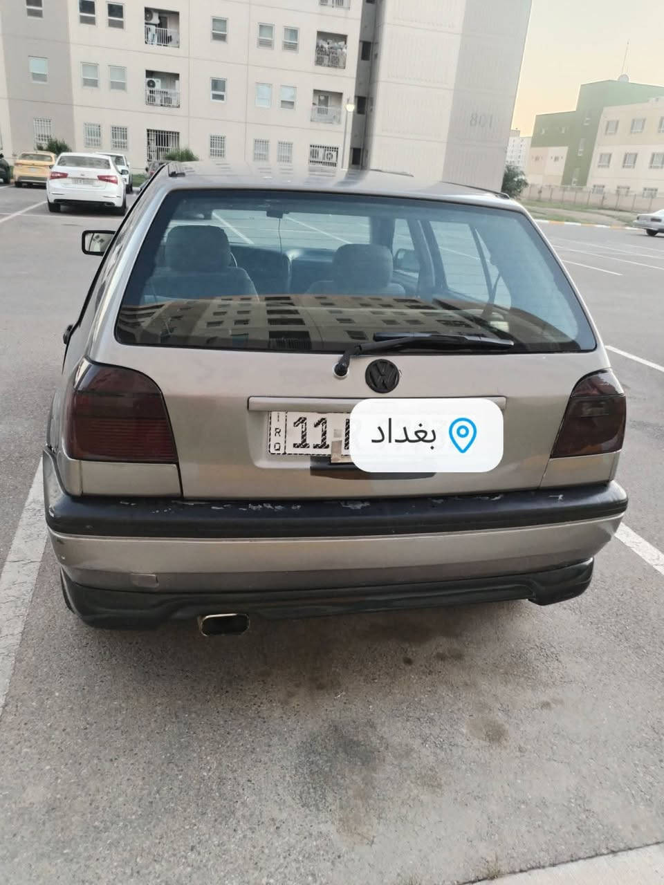 السلام عليكم
فولكسفاكن كولف 1992 رقم بغداد انكليزي بأسمي
السيارة كير محرك تبريد كهربائيات كلة مكفول
محرك 2000 كير عادي
السيارة بحالة ممتازة جدا 
مكاني بغداد مجمع بسماية للتواصل ***********
للبيع او مراوس السعر 38
