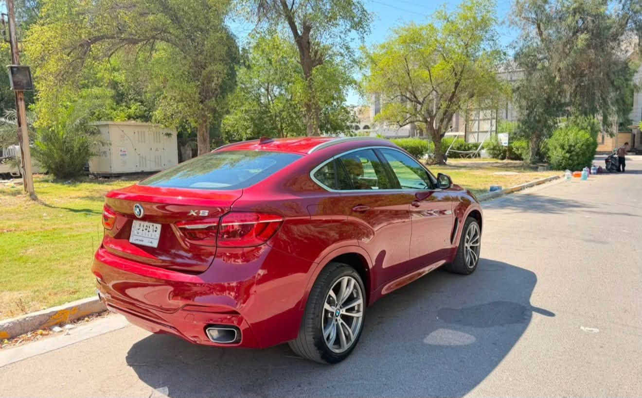 BMW X6 2015 شكل الجديد
الغنية عن التعريف فول مواصفات 
سبيشال اوردر خليجية وكالة العروش
محرك 6 حجم ال 3.0  ارغب شي بيها 
المواصفات والتفاصيل // 
مواصفات سلايد و٣ شاشات بصمات تشغيل داخل جلد احمر وكاربون فايبر كله بحالة الوكالة شفتات ستيرن
بردات بلاد خلفية 
سيارة بمعنى الكلمة مميزة جدا
خارج السيارة وداخله جدا جديد للامانه ترايها يخبل
محرك كير صدر تبريد شرط الفحص 
ماشيه 86 الف ميل حقيقي 

صار بيهه شخط بالباب والجاملغ ونصبغ مكانه 
رقم بغداد دولي هزة وسنوية جديدة 
رايدهه ب26,800$ مكاني بغداد شارع فلسطين
للاستفسار ***********
