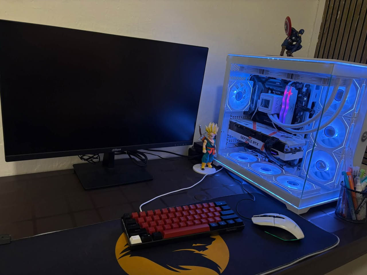 السلام عليكم pc للبيع 

المواصفات :
كارت الشاشة / 3070Ti 8GB
الرام / DDR4 16 GB
المبرد / مائي مزود بشاشة 
الهارد / 1 تيرة
المعالج / i7 جيل العاشر
الكيس / ابيض حديث
الشاشة /  full HD 100 HZ 27 
لوحة الام / m.2 z490
السعر / (1300 )وبي مجال بسيط 
العنوان / بغداد 
الرقم / ***********
