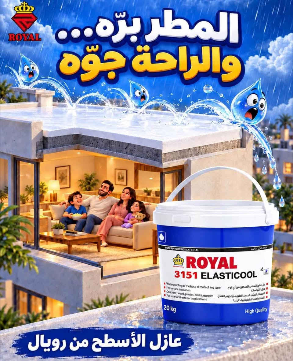 عازل مائي • عازل أسطح • ضمان ٢٥ سنة