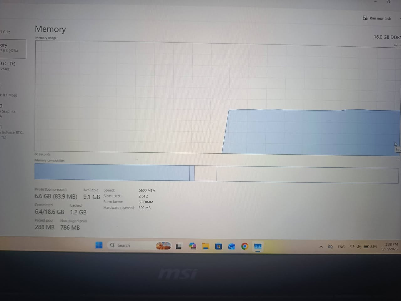 Msi cyborg 15
معالج انتل core 7 240H
معالج جيل 15th
كرت شاشة RTX 5060 8G
الرام DRR5 16G 
التخزين 1T NVMe sdd
الشاشة 15.6 FHD 144HZ
مكاني بغداد 
السعر مليون و575
ملحقات كاملة مع الكارتونة 
رقمي ***********
