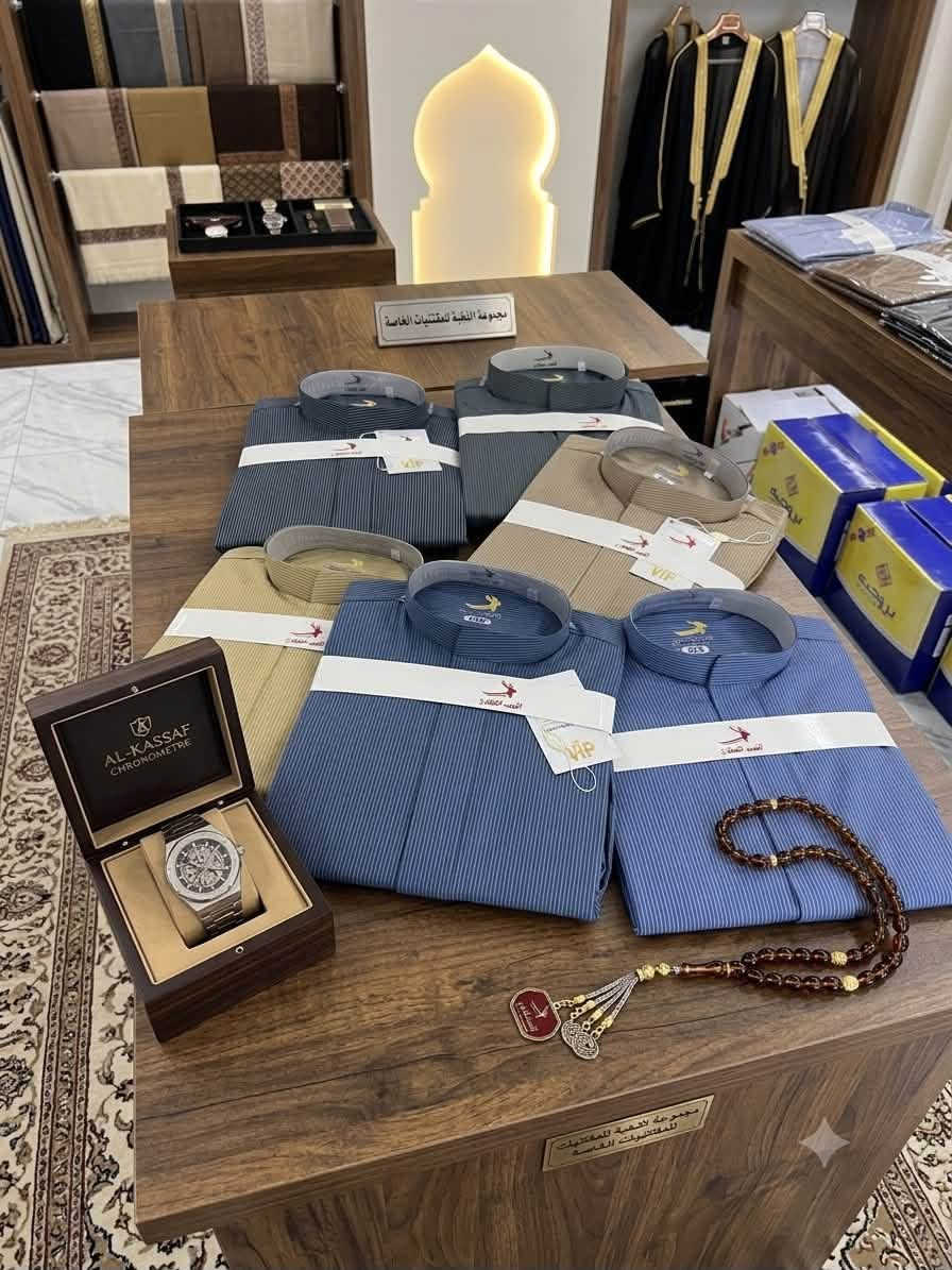 🛑 كشخة المسعودي للزي العربي🛑
🌟 أرقى التشكيلات الصيفية 🌟

• الدشاديش والكلابيات: خامات ملكية باردة وتفصيل متقن 

.العقال والشماغ: هيبة التراث في كل قطعة 👑

🛑الشحاطات الطبية: راحة تامة وأناقة تدوم

🛑 تنسيقات كلاسيكية: صُممت خصيصاً لأصحاب الذوق الرفيع 💎

📍 العنوان:كربلاء - سوق الإمام عون

👨‍💼 بإدارة:أبو سيف لمسعودي

📞 للاستفسار والتواصل:***********

🛑تميز بحضورك.. فالفخامة لها عنوان واحد ✨
