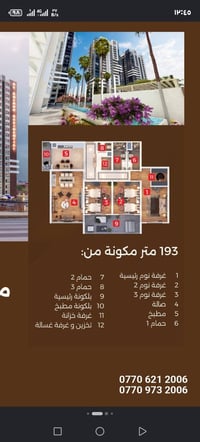 مجمع الخلود • ١٩٣م • ٣ غرف