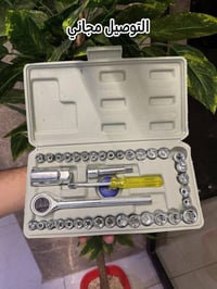 طقم ٤٠ قطعة • راتشيت معدل • متري وSAE