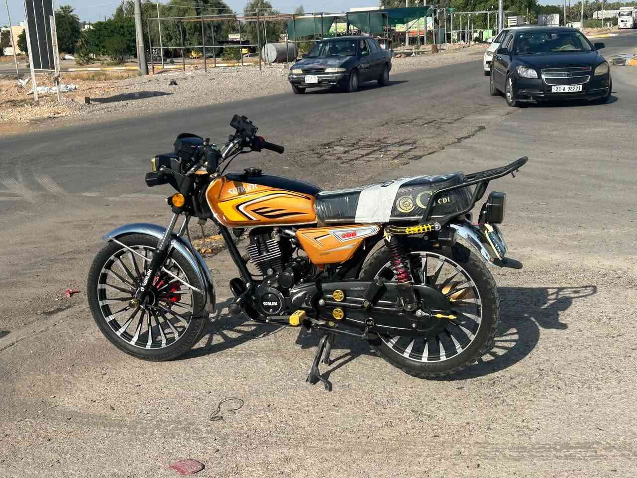 دراجه سونك موديل 2025منفيس  اي عيب مابي شلعه معدل فولل 🚀 دراجه ربع ميحتاجله تشغيل عن بعد سعر765بيمجال رقم ***********
