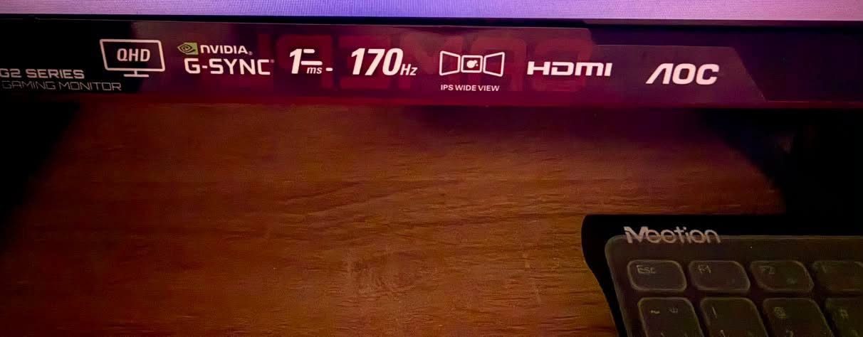 شاشة حاسبة (مونتر) AOC
المواصفات 
2k 170hz 27 1ms IPS G-SYNC
27inch
منفذين hd ، منفذ Display
الشاشة نظيفة حيل
260 الف ومتوفر توصيل 
***********
