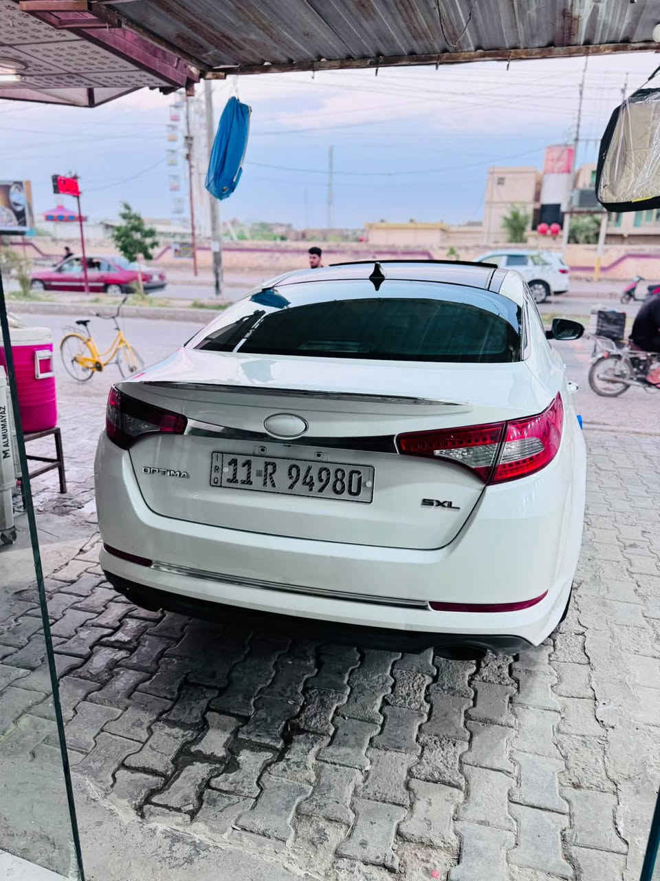 سلام عليكم 
كيا اوبتيما ٢٠١٣ sxl فول موصفات للخير وارد امريكي بيه ٤ قطع صبغ بدون شواصي ولا لغود
رقم بغداد الجديد هزه جديده
موصفات 
بصمه
كشنات جلد 
اوتو هولد. 
شاشه دجتل 
كشنات تدفئه تبريد  والخلفيه تدفئه 
بنراما 
شاشه جبيره 
سايد بريك بصمه 
بك لايت لد 
٥ ويل كب حجم ١٨ 
مكينه تيربو معلايه كازكت فقط عن الدوانز 
سستم صوت انفنتي 
كشن ذاكره 
مكان السياره الدوانيه 
السعر ١٠٠ وبيه مجال قليل 
***********

