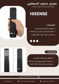ريموتات هايسنس • توصيل العراق • كراج شمال