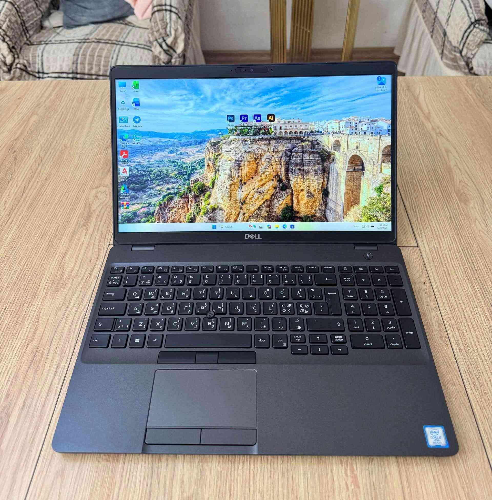 لابتوب للبيع توصيل موجود
DELL PRECISION 3540 ورك ستيشن فول مواصفات نضافة  للبرامج الهندسية والتصميم والالعاب 100% 
 المعالج كور اي سفن جيل ثامن 
رام 8 ddr4قابل للتطوير الى 32 كيكا 
هارد ssd nvme m.2 سريع جدا 256كيكا 
كارت شاشة خارجي AMD RADION PRO WX2100(2كيكا)
كارت داخلي انتل 4 كيكا
شاشة حجمها 15.6 ips فول اجدي الوانها واضحة كلش ونقية
نضافة ١٠٠ بالمية كلش معتني بيها واللابتوب كلشي تشغل ومنصب عليها اوتوكاد وفوتوشوب 
ملحقاتها  شاحنتها الاصليه موجوده 130w وجنطة
عنواني بغداد  وتوصيل موجود للمحافظات اكدر ارسلها بشركة توصيل 
السعر  450 الف
*********** واتساب

نص مكتوب في الصور:
- DirectX Diagnostic Tool System Display 1 Display 2 Sound Input This tool reports detailed information about the DirectX components and drivers installed on your system. If you know what area is causing the problem, click the appropriate tab above. Otherwise, you can use the "Next Page" visit each page in sequence. System Information Current Date/Time: Monday, May 25, 2026, 1:14:29 PM Computer Name: DESKTOP-AQKP67T Operating System: Windows 11 Pro 64-bit (10.0, Build 26200) Language: English (Regional Setting: English) System Manufacturer: Dell Inc. System Model: Precision 3540 BIOS: 1.6.5 Processor: Intel(R) Core(TM) i7-8665U CPU @ 1.90GHz (8 CPUs), ~2.1GHz Memory: 8192MB RAM Page file: 3346MB used, 6576MB available DirectX Version: DirectX 12 Check for WHQL digital signatures DxDiag 10.00.26100.8328 64-bit Unicode Copyright © Microsoft. Help Next Page Save All Information
- DirectX Diagnostic Tool System Display 1 Display 2 Sound Input Device Drivers Name: Intel(R) UHD Graphics 620 Main Driver: igdumc Manufacturer: Intel Corporation Version: 31.0.10 Chip Type: Intel(R) UHD Graphics Family Date: 11/13/2 DAC Type: Internal WHQL Logo'd: Yes Device Type: Full Display Device DirectX3D DDI: 12 Approx. Total Memory: 4129 MB Feature Levels: 12_1,1 Display Memory: 128 MB Driver Model: WDDM Shared Memory: 4001 MB DirectX Features DirectDraw Acceleration: Enabled Direct3D Acceleration: Enabled AGP Texture Acceleration: Enabled DirectX 12 Ultimate: Disabled Notes No problems found. Help Next Page Sa