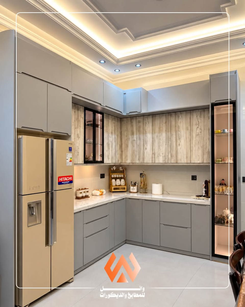 ✨ مطبخك… أناقة تُرى وتفاصيل تُعاش ✨
تصميم عصري يجمع بين الرمادي الهادئ ودفء الخشب، مع توزيع عملي للخزائن ومساحات تخزين مدروسة، وإضاءة داخلية تضيف لمسة فاخرة لكل تفصيل. 🤍

من التصميم إلى التنفيذ… نصنع لك مطبخًا يجمع الجمال، العملية، وجودة التفاصيل.

📞 *********** | ***********
📍 الفلوجة – حي الجمهورية، قرب معمل إسفنج الفلوجة

وائل للمطابخ والديكورات
#وائل_للمطابخ_والديكورات #مطابخ #مطابخ_عصرية #تصميم_مطابخ #ديكور_مطابخ #مطابخ_الفلوجة #الفلوجة #ديكور #تصميم_داخلي #العراق

نص مكتوب في الصور:
- ويل للمطابخ والديكورات
- وان للمطابخ والديكورات
- وائـل للمطابخ والديكورات