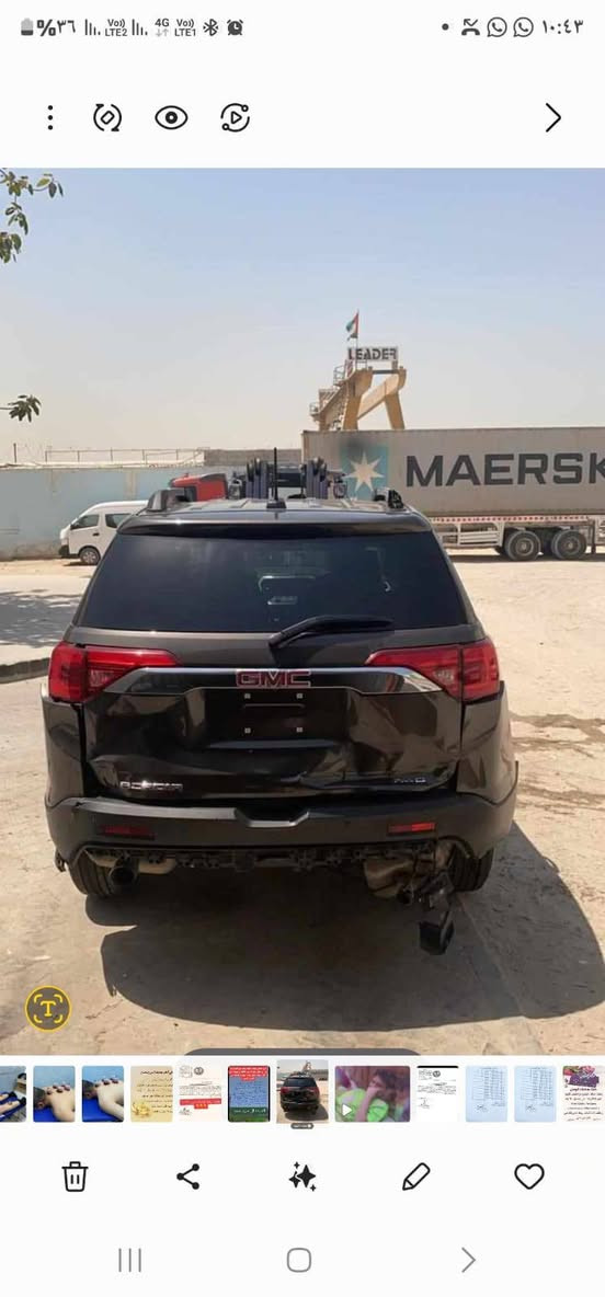 اكاديا فور ويل موديل 2019 رقم بغداد محرك 3600 ضربتهة جنطه بدون تبديل بدون اير باك  ***********
