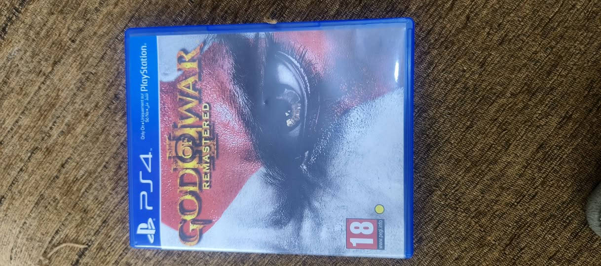 سلام عليكم 
قرص GOD Of WAR 3 REMASTRED  |——/ps4
قرص ب نظافة عالية ٫مستخدم أسبوع واحد فقط 
سعر القرص 15 الف قفل
توصيل لجميع المحافظات 5
للتواصل واتساب ***********
إذا قريب عليه تجيني تأخذه
