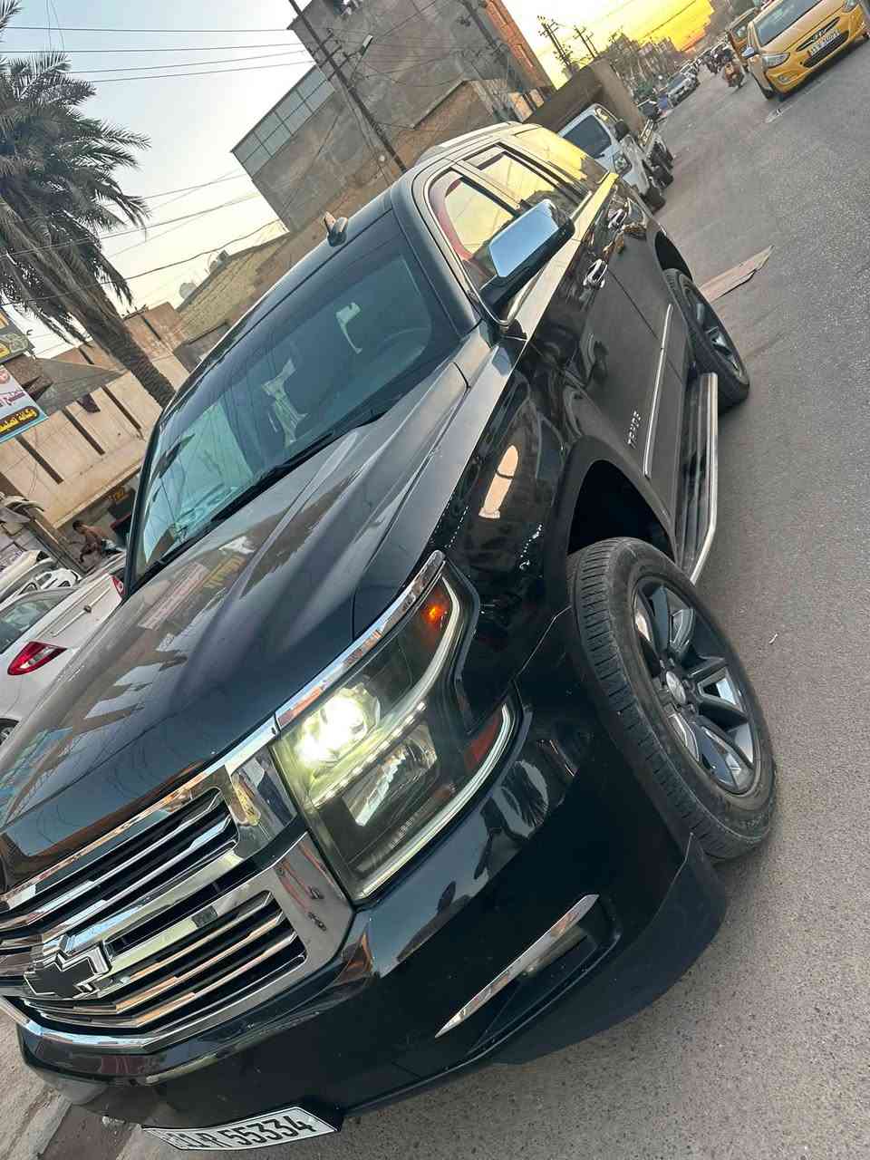 تاهو 2019 lt رقم بغداد
وارد امريكي حادث مرفق مع السونار الخلفي فقط كلير من امريكا محرك 5300 سياره جديده ماشيه 95 
السعر 278 للاتصال *********** 
مكاني بغداد الجديده المعلمين

