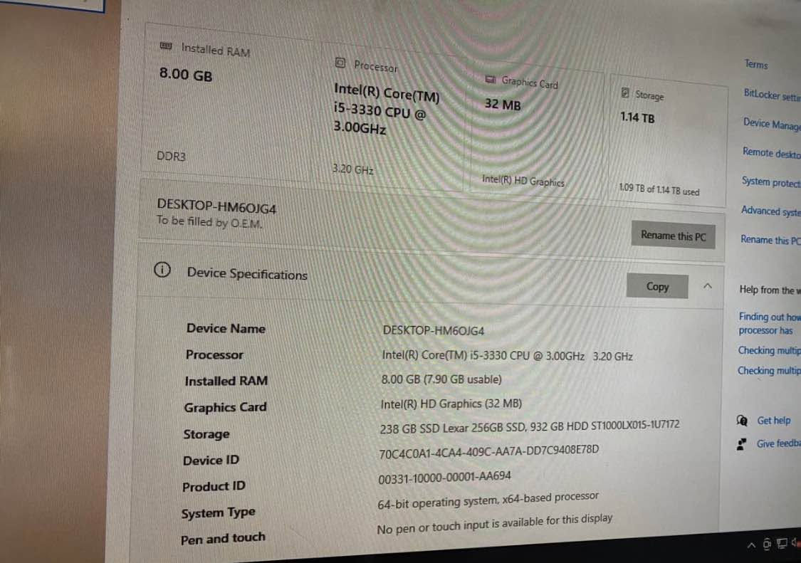 i5-3330 • حساب ايبك • محتاج كرت شاشة