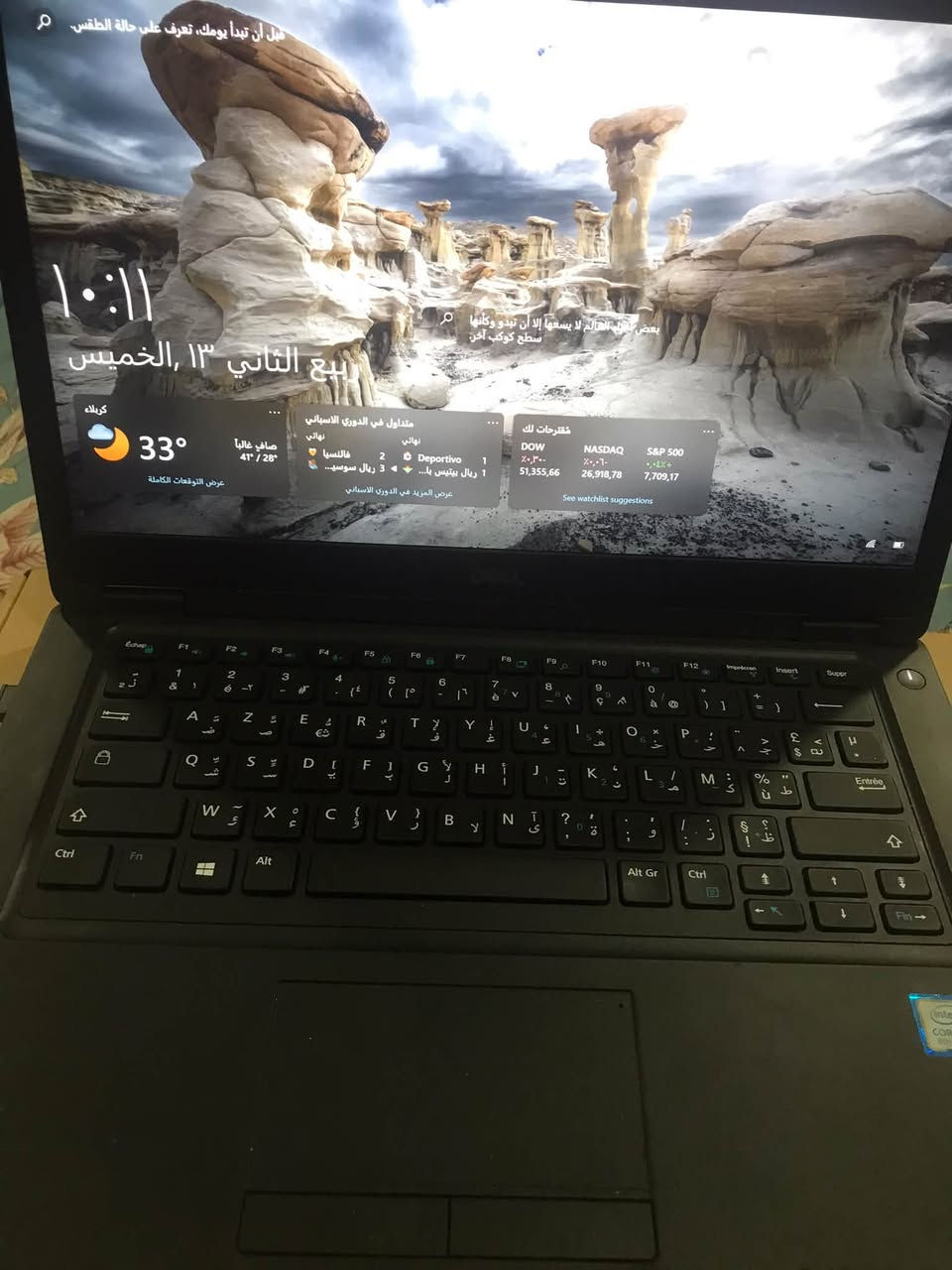سلام عليكم لابتوب Dell 5490
معالج i5 جيل ثامن 
كرت شاشه مدمج uhd 620
رام ٨ كيكه
شاشه 14 انج
نضافه 99% 
جهاز مناسب جدا للتصفح وللالعاب الخفيفه وللدراسه الهندسه
بطاريه تدوم ساعتين يويتوب
رقم تواصل واتساب ***********
ويوجد توصيل

نص مكتوب في الصور:
- حول مواصفات الجهاز اسم الجهاز DESKTOP-AR09A3C المعالج Intel(R) Core(TM) i5-8250U CPU @ 1.60GHz 1.80 GHz ذاكرة RAM المثبتة ٨,٠٠ غيغابايت (٧,٨٦ غيغابايت مستخدم) بطاقة الرسومات Intel(R) UHD Graphics 620 (128 MB) مساحة التخزين 238 GB SSD SK hynix PC711 HFS256GDE9X073N معرف الجهاز 11EB2C7A-976B-44F0-BFD3-47367590D7EF معرف المنتج 00325-81360-15467-AAOEM نوع النظام نظام تشغيل بإصدار ٦٤ بت ومعالج يستند إلى x64 القلم واللمس لا يتوفر إدخال باللمس أو بالقلم لجهاز العرض هذا