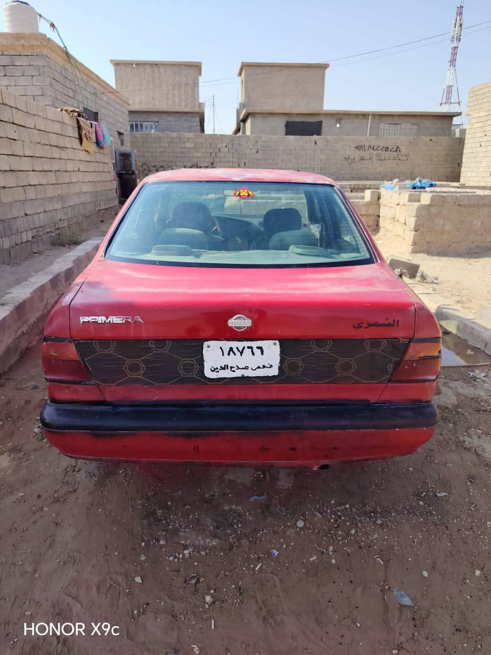 السلام عليكم ورحمه الله وبركاته للبيع سياره نوع نيسان بريمر موديل 1991كهربايات تايرات صدر كلها  شرط كير محرك 16شرط ارقم فحص صلاح الدين شرط التحويل السياره بلاديه بدون صبغ أو ضربه بدون خياس السعر 18اتصل وياك الله سياره مال بيت نقص باور طاك بوري بيه  خوان إللي مو شراي لا يتعبني العنوان تكريت حي الشهامه ***********

نص مكتوب في الصور:
- HONOR X9c