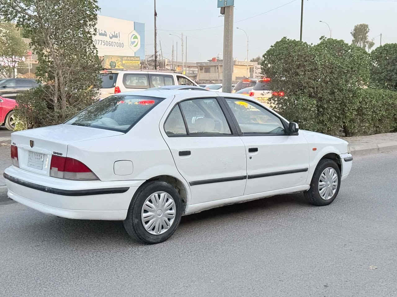 السلام عليكم لبيع سمند خصوصي موديل 2010محرك وكير نضيفات تخم تاير حداديه 80بل ١٠٠دواخل حلوه سياره خير من الله السعر ٢٨وبيه مجال بسيط  العنوان السماوه قضاء السوير للاستفسار ***********
