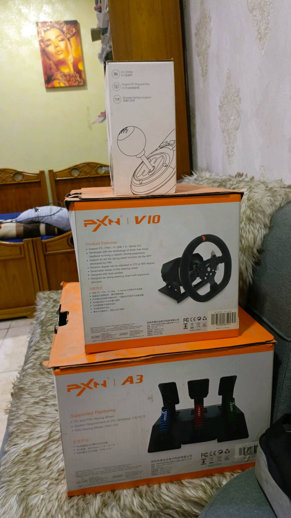 للبيع: دركسورن  ألعاب PXN V10 مع الملحقات الكاملة نضيف جدااا معه الكارتون تفحص و تأخذ 
لتواصل 🚨🚨🚨***********