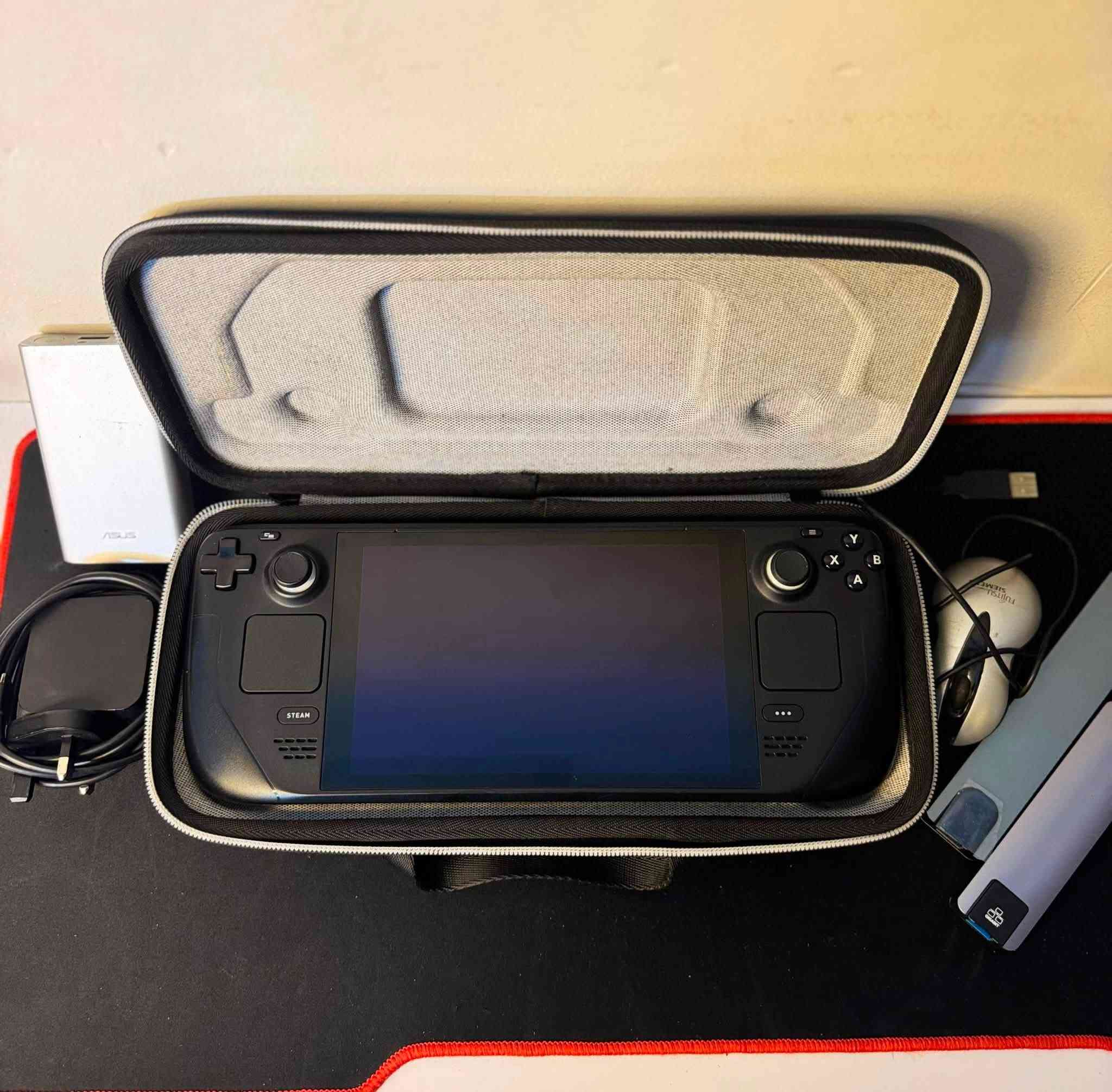 سلام عليكم🔥🔥
ستيم دك lcd✅
ذاكرة 512gb ✅
جنطه شاحنة موجوده✅
وياه وصلتين لربط ملحقات✅
وماوس للتصفح وبعض الاستخدامات✅
ويه بوربانك ١٠٠٠ ملي امبير من اسوس عند التنقل✅
وياه بوسه هديه هم🌹

(ملاحظه زر R1 عطلان وتكدر تستخدم الازرار الخلفيه كبدائل)👌

سعر الجهاز والملحقات كامله 460🔥🔥

توصيل متوفر جميع المحافظات ٦الف🚚🚚

رقمي واتساب ***********📞📞

