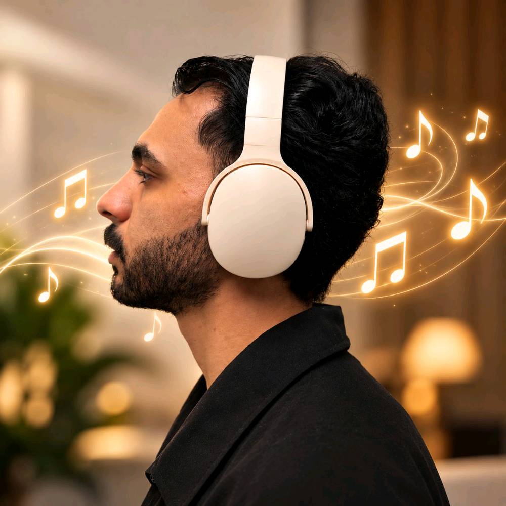 مميزات السماعة:

• تقنية Bluetooth 5.3 لاتصال لاسلكي مستقر.

• مدى اتصال يصل إلى 10 أمتار.

• بطارية بسعة 200mAh.

• وقت شحن حوالي ساعتين.

• وقت استعداد يتجاوز 200 ساعة.

• مكبرات صوت بحجم 40mm لتجربة صوت ممتعة.

• ميكروفون مدمج لإجراء المكالمات.

• أزرار تحكم بالصوت وتشغيل الموسيقى والرد على المكالمات.

• تصميم مريح للاستخدام اليوم