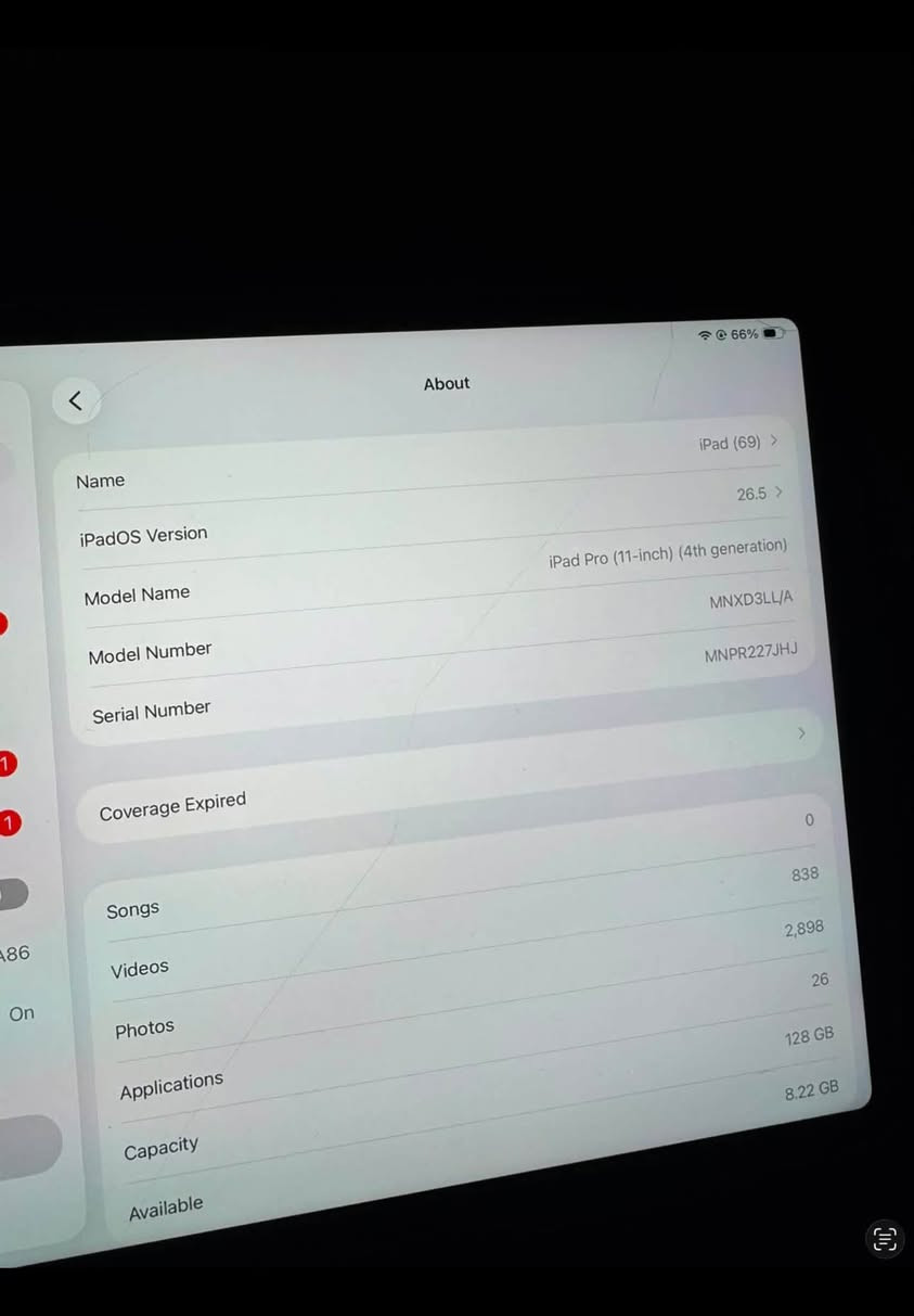 السلام عليكم ايباد ١١ m2 الجهاز اخو جديد 

وياه قام الجيل الثاني بطاريه 86  ذاكره 128
السعر 750  وبي مجال حك الجيه 
*********** بغداد
