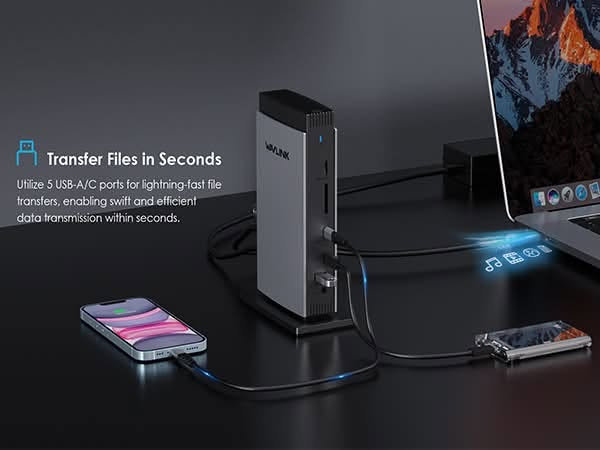 للبيع📢: أقوى قاعدة إرساء شاشات (Docking Station) من شركة WAVLINK العالمية

✨ الموديل الاحترافي: Wavlink USB-C 10G Triple 4K Display (WL-UG63PD13 Pro)

✅دعم 3 شاشات: تكدر تربط حتى 3 شاشات بدقة 4K بوقت واحد (تحتوي على منافذ HDMI و DisplayPort).

✅شحن سريع خارق: تدعم خاصية الـ PD بقوة 100 واط، يعني تشحن اللاب توب مالتك مباشرة من القاعدة بدون الحاجه لشاحن إضافي.

✅نقل بيانات صاروخي: سرعة نقل تصل إلى 10Gbps عبر منافذ USB-C و USB-A الحديثة.

✅إنترنت فائق السرعة: منفذ إيثرنت جيجابت (Gigabit Ethernet) لاتصال إنترنت مستقر وسريع جداً.

✅توافق كامل: يدعم جميع أجهزة الويندوز والـ Mac (بما فيها معالجات M1, M2, M3 المتطورة بفضل تقنية DisplayLink المدمجة).

✅ قارئ بطاقات SD و microSD

✅ مقبس صوت/مايك 4 أقطاب (TRRS)

🚚التوصيل متوفر لجميع محافظات العراق🇮🇶
📥للطلب او الاستفسار يرجى مراسلة الصفحة خاص او على الواتساب/ ‭***********‬

#WAVLINK #WL_UG69PD13Pro #15in1Dock #DockingStation #DisplayLinkDock #Triple4K
العراق #بغداد #أربيل #البصرة #الموصل #السوق_العراقي

نص مكتوب في الصور:
- WAVLINK
- Triple 4K@60Hz Boost Productivity
- HDMI (Alt. Mode) requires your laptop's type-C port to support video output.
- 4K ULTRA HD
- S.GT 9912
- B
- C
- A
- D
- DISPLAY1(HDMI/DP)
- DISPLAY2(HDMI/DP)
- HDMI(Alt. Mode)
- DP1.4
- 4K@60Hz
- DP1.2
- 4K@30Hz
- Transfer Files in Seconds
- Utilize 5 USB-A/C ports for lightning-fast file transfers, enabling swift and efficient data transmission within seconds.
- Photography SD/TF Readers Capture your moments and transfer them swiftly with 104MB/s. Seamlessly edit and store your memories for a lifetime.
- 1000Mbps RJ45 Gigabit Ethernet Supports 1000/100/10Mbps speeds for seamless connectivity to enjoy stable and fast wired networks.
- 2-In-1 Audio & Mic Easily connect headphones or a microphone for seamless listening, speaking, or recording tasks.