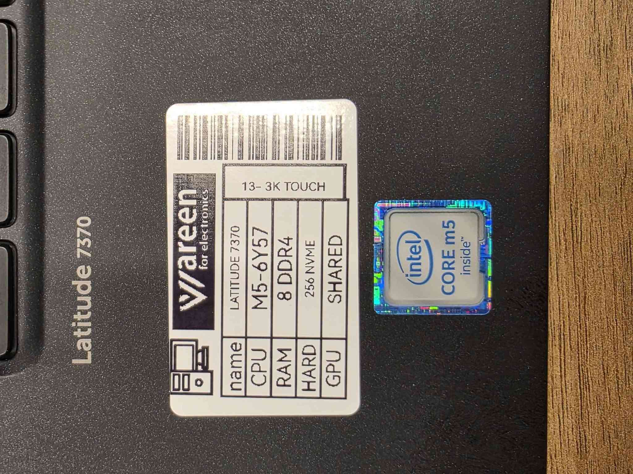 Dell 7370 • شاشة لمس 3k • ٨GB