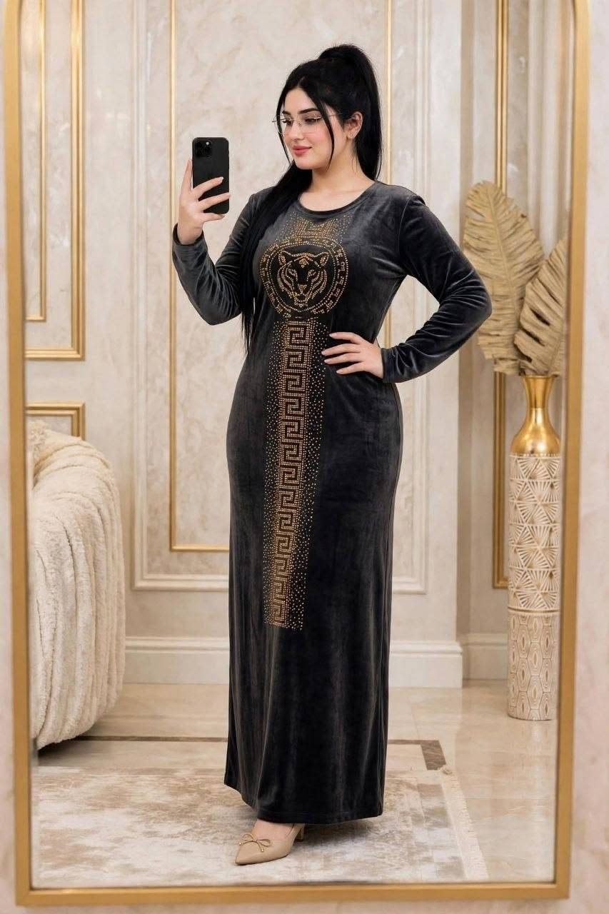 فستان مخمل • جُملة • مقاسات M-L-XL-2XL