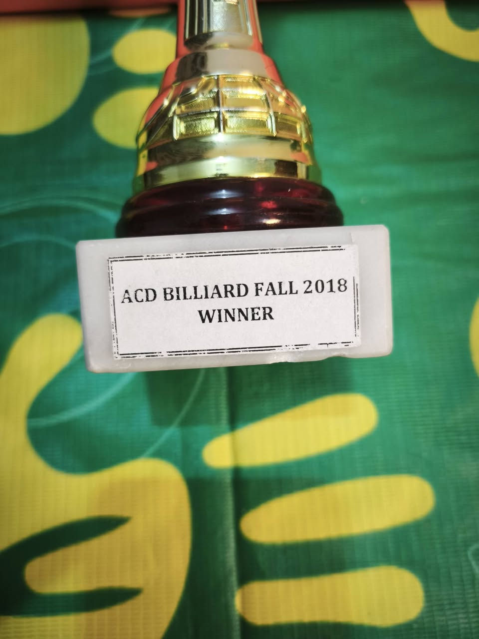 ACD BILLIARD FALL 2018
كأس صناعه إيطاليا ذات قاعده رخاميه ثقيل على أول تم 15
