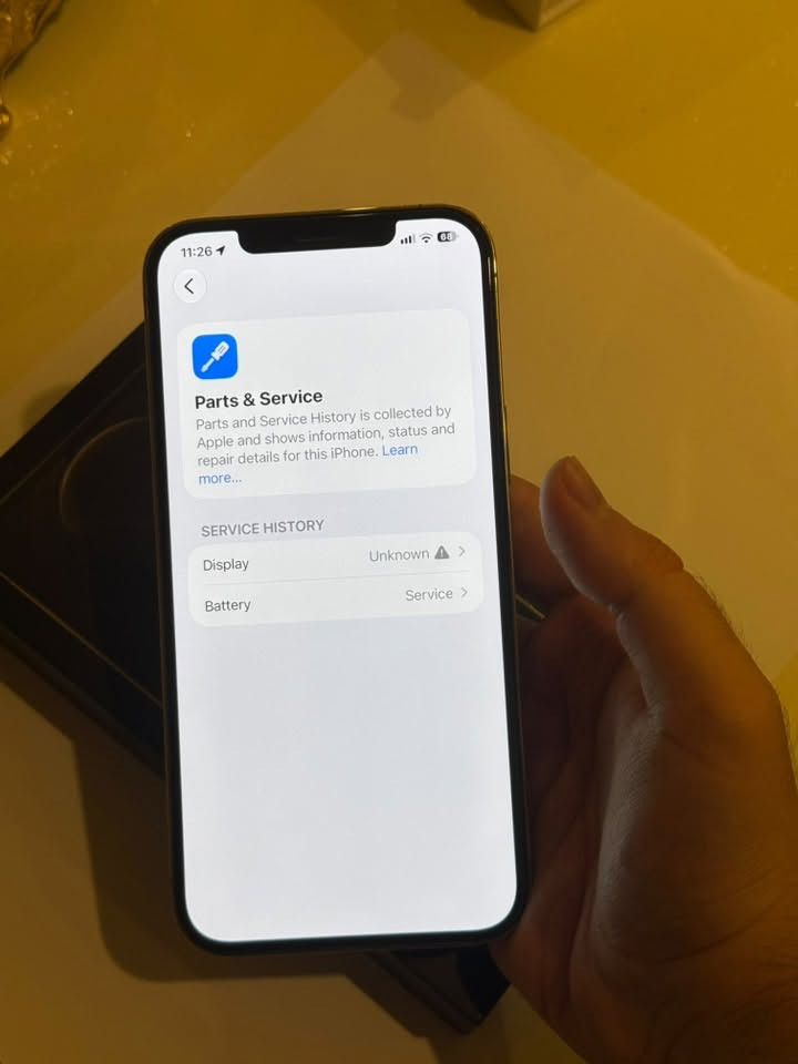 آيفون ١٢ برو ماكس • شاشة مستبدلة • بطارية ٧٤٪
