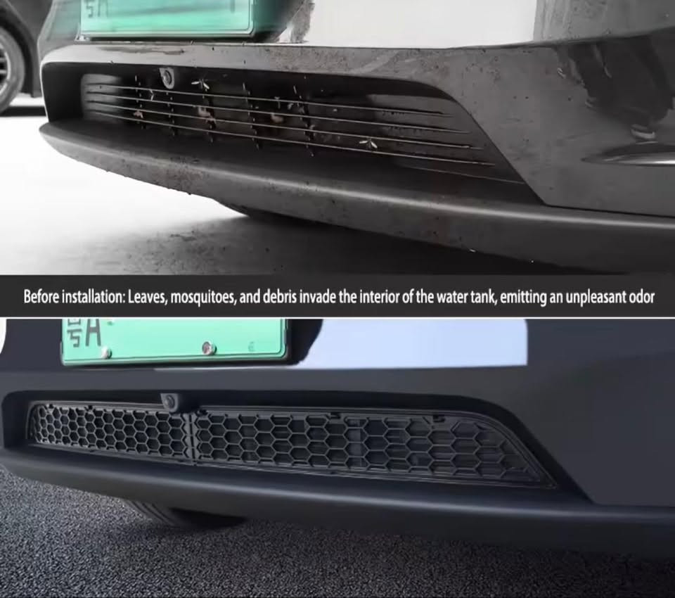 15 الف
شباج تسلا y  ١٥ الف 
***********

نص مكتوب في الصور:
- Fit For: Tesla Model Y 2025
- Upgrade the original invisible installation Restore deleted configuration Minimalist invisible design, fitting the original car
- Before installation: Leaves, mosquitoes, and debris invade the interior of the water tank, emitting an unpleasant odor
- Comprehensively increase the maximum airflow