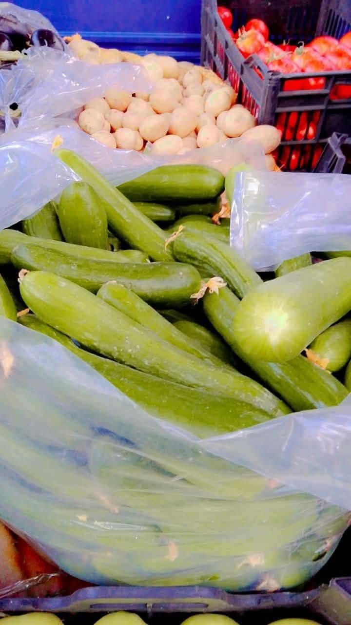 خيار • بطيخة ناعمة • تمر ورمان