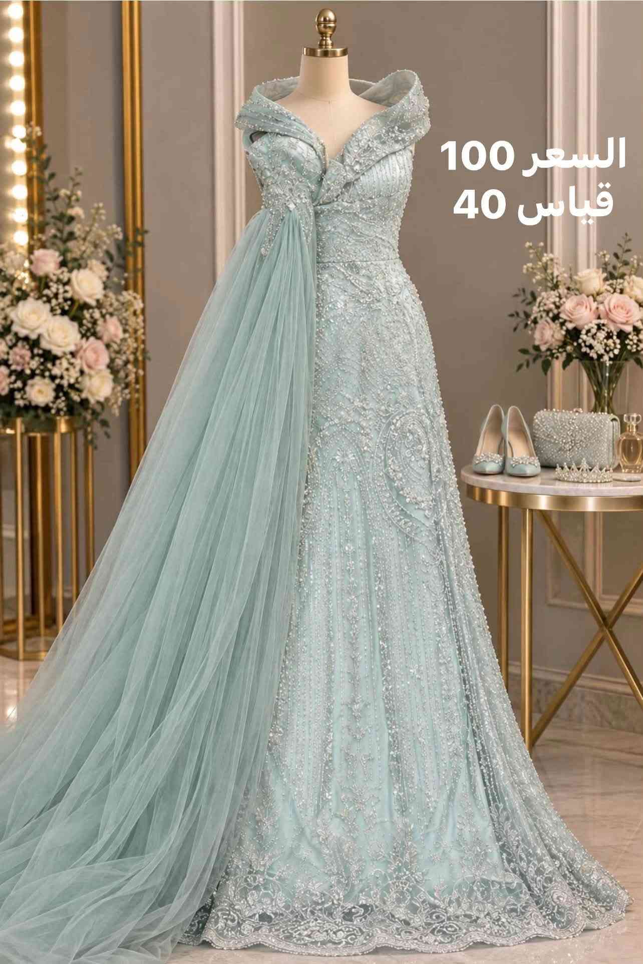 فساتين سهرة • خرز وكريستال • مقاسات ٣٦-٤٤