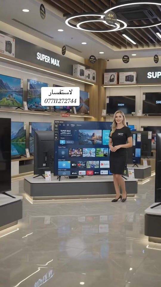 🔥 شاشة 75 بوصة سمارت فول إنترنت 🔥 توفرت حالياً لدى سوبر ماكس 📺 ✨ شاشة كبيرة وتجربة مشاهدة مميزة 🌐 سمارت + فول إنترنت 💰 السعر: 700 ألف فقط 🚚 التوصيل مجاناً 📞 للحجز والاستفسار: *********** *********** اطلبها هسه وخلي سوبر ماكس يوصلها لباب بيتك مجاناً.
