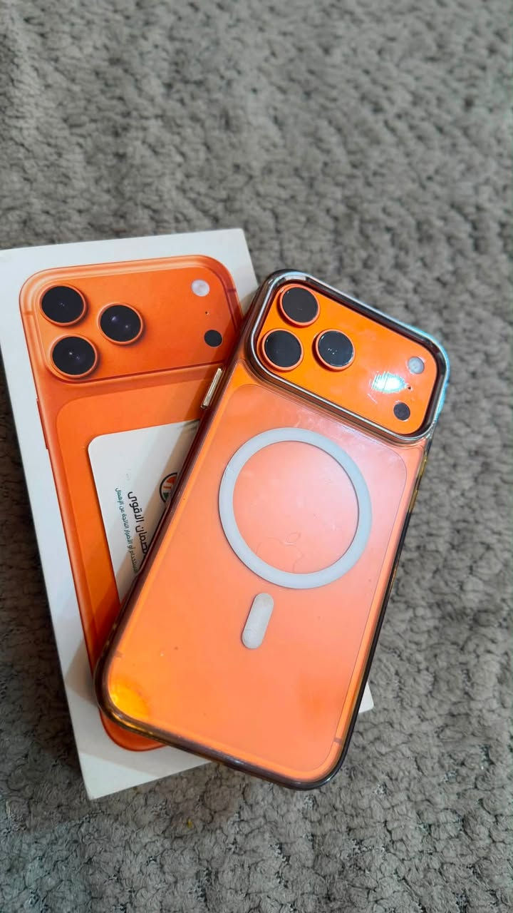 السلام عليكم 🌹

📱 iPhone 17 Pro Max
🔸 شريحة إلكترونية eSIM
🔋 البطارية 100%
🔄 عدد الدورات: 60 دورة
💾 الذاكرة: 256GB
🟠 اللون: برتقالي
🛡️ مغلف PPF
🔌 الكيبل جديد وما مفتوح، بالكارتون
🆕 ضمان سنة
📅 مستعمل ومفتوح من الكرتونة بتاريخ 2026/6/11
للتواصل *********** واتساب فقط 
💰 السعر: مليون وسبعمية ألف دينار

📍 المكان: بغداد – الحرية
