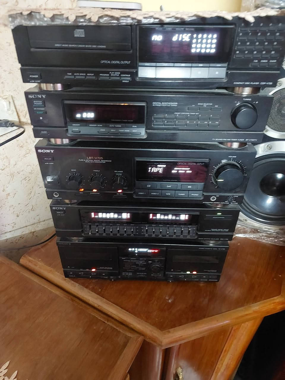 سوني SS-V725AV • دبل كاسيت • محولة ٥٠٠ واط