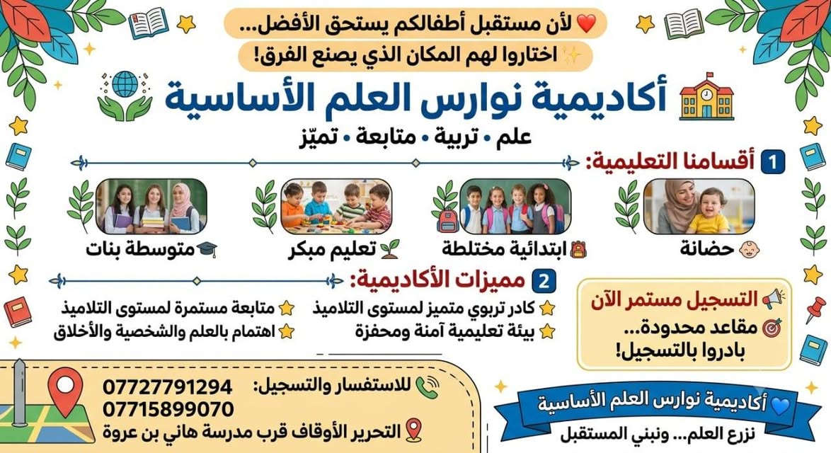 الصف الأول • تسجيل مفتوح • التحرير-الأوقاف