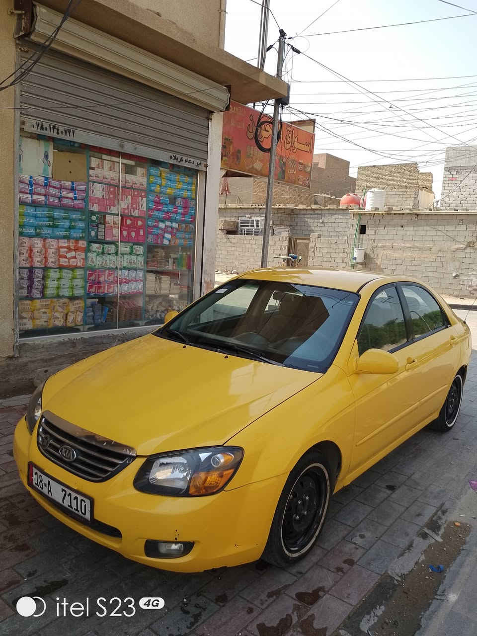 السلام عليكم
‏سياره سبكتره صفره مديل 2009 كير ومحرك مكفولات تبريد ثلج بيبانه وبنيده وجنطتهه لڤل اول كلشي مابدل بيهه علاماتهن موجوده امريكي ضربته فقط بالبنيد ضربه بسيطه كلش السعر 75 كربلاء الاستفسار ***********

نص مكتوب في الصور:
- itel S23 4G