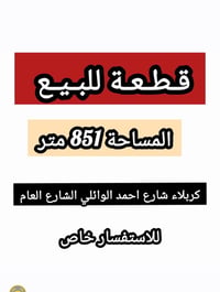 كربلاء • شارع احمد الوائلي • ٨٥١م