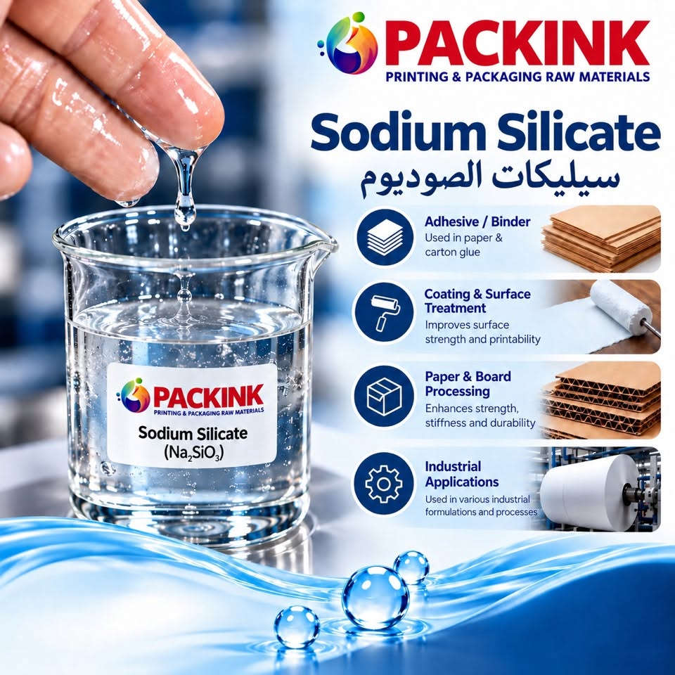 🏭PACKINK | سيليكات الصوديوم

سيليكات الصوديوم لإنتاج الكرتون

سيليكات الصوديوم مادة صناعية تُستخدم في مجال إنتاج الكرتون والورق، ولها دور مهم في بعض العمليات الصناعية الخاصة بصناعة الكرتون.

يمكن استخدام هذه المادة في عمليات إنتاج الكرتون ولصق أجزاء الورق، وذلك حسب طريقة الإنتاج ونوع الكرتون.

📦 مناسبة لـ:
▪️ معامل ومصانع صناعة الكرتون
▪️ إنتاج الكرتون المموج
▪️ إنتاج الورق الصناعي
▪️ عمليات لصق الورق والكرتون

PACKINK هي شركة متخصصة في بيع وتوريد **سيليكات الصوديوم** لمعامل ومصانع الكرتون والإنتاج الصناعي.

📦 يتم توفير المنتج بشكل صناعي لتلبية احتياجات المصانع ومتطلبات الإنتاج.

--------

🏭 PACKINK | سیلیکاتی سۆدیۆم

سیلیکاتی سۆدیۆم بۆ بەرهەمهێنانی کارتۆن

سیلیکاتی سۆدیۆم ماددەیەکی پیشەسازییە کە لە بواری بەرهەمهێنانی کارتۆن و کاغەز بەکاردێت و لە هەندێک پرۆسەی پیشەسازیی کارتۆنسازیدا ڕۆڵی گرنگی هەیە.

ئەم ماددەیە دەتوانرێت لە پرۆسەکانی بەرهەمهێنانی کارتۆن و چسباندنی بەشەکانی کاغەزدا بەکاربهێنرێت، بەپێی شێوازی بەرهەمهێنان و جۆری کارتۆن.

📦 گونجاو بۆ:
▪️ کارگە و کارخانەکانی کارتۆنسازی
▪️ بەرهەمهێنانی کارتۆنی موجدار
▪️ بەرهەمهێنانی کاغەزی پیشەسازی
▪️ پرۆسەکانی چسباندنی کاغەز و کارتۆن

PACKINK فرۆشیار و دابینکەری سیلیکاتی سۆدیۆم ـە بۆ کارگە و کارخانەکانی کارتۆن و بەرهەمهێنانی پیشەسازی.

📦 بەرهەمەکە بە شێوەی پیشەسازی بۆ پێداویستییەکانی کارخانەکان دابین دەکرێت

------------------------------

📍 العنوان: 
عنوان الرئيسي: شارع 120 – قرية آرام – فيلا رقم 252 – أربيل – العراق.
عنوان المعمل : شارع مخمور – منطقة تيمار الصناعية – أربيل – العراق.
عنوان المخازن: شارع كوير – مجمع المخازن الحكومية – أربيل – العراق
📞 لمزيد من المعلومات والطلبات، تواصلوا معنا مباشرة:
📱 هاتف: 9647504304708+
🌐 الموقع الإلكتروني: www.mrm-co.com
📧 البريد الإلكتروني: info@mrm-co.com

نص مكتوب في الصور:
- PACKINK PRINTING & PACKAGING RAW MATERIALS More Than Inks Sodium Silicate Sodium Silicate (Na2SiO3) is an alkaline compound available in liquid or powder form. It is widely used in the paper, packaging and printing industry for its binding, adhesive and coating properties. سيليكات الصوديوم مركّب قلوي يتوفّر على شكل سائل أو مسحوق. يُستخدم على نطاق واسع في صناعات الورق والتغليف والطباعة، لما يتميّز به من خصائص الربط واللصق والطلاء. 1 Dissolves in Water 2 Acts as an Adhesive 3 Provides Coating & Surface Treatment 4 Enhances Pigment & Filler Processing 5 Final Result
- PACKINK PRINTING & PACKAGING RAW MATERIALS Sodium Silicate سيليكات الصوديوم -500- -400- -200- -100- ml 1. APPLY 2. BOND 3. STRONGER PACKAGING
- PACKINK PRINTING & PACKAGING RAW MATERIALS Sodium Silicate سيليكات الصوديوم Adhesive / Binder Used in paper & carton glue Coating & Surface Treatment Improves surface strength and printability Paper & Board Processing Enhances strength, stiffness and durability Industrial Applications Used in various industrial formulations and processes PACKINK PRINTING & PACKAGING RAW MATERIALS Sodium Silicate (Na2SiO3)