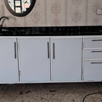 اثاث عيادة استخدام قليل كاونتر ابو مغسلة مرمر صناعي 300 كاونتر hdf    ...
