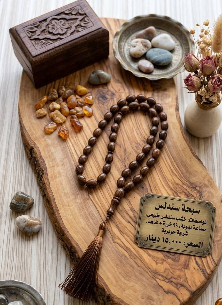 ✨ سندلس تركي فاخر – خامة أنيقة وحضور مميز ✨
​لأصحاب الذوق الرفيع وحبّار المسابح الأنتيك، نقدم لكم مسبحة السندلس التركي المشهورة بجودتها العالية وملمسها الناعم.
​📌 المواصفات: عرض خاص  قطعه الخشن 15 الف قطعتين 25 
الناعم قطعه 10 الف قطعتين 15 الف
​الخامة: سندلس تركي ممتاز (صبّ خراطيم متين وثقيل).
​عدد الخرز: 33 خرزة (أو حسب المتوفر).
التوصيل كل محافظات العرق 5 الف فقط 👉

***********📲 أنتصال. 📲 واتساب
